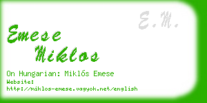 emese miklos business card